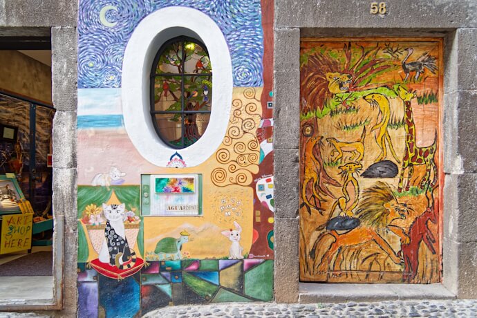 Painted doors in Funchal’s Zona Velha.