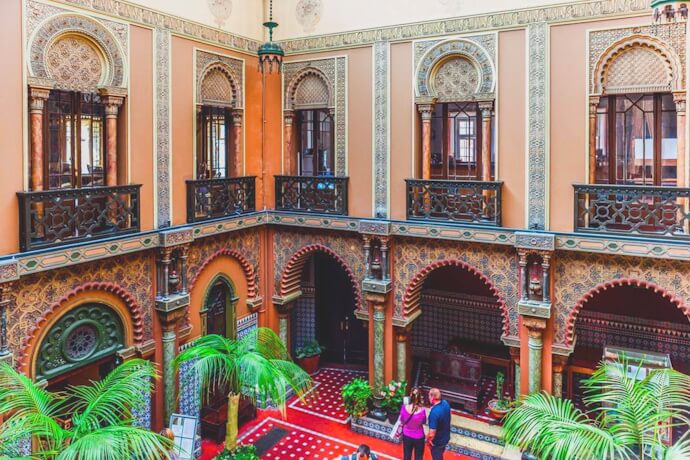 Moorish architecture in the Casa do Alentejo, Lisbon, Portugal