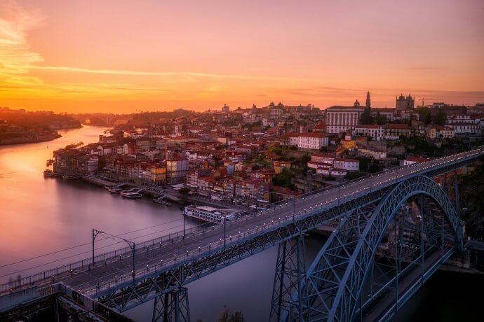 2. Admire Porto’s riverfront and walk along Ponte D. Luis