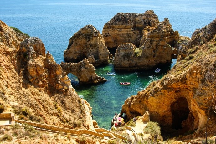 Take a private boat trip along Algarve’s coastline