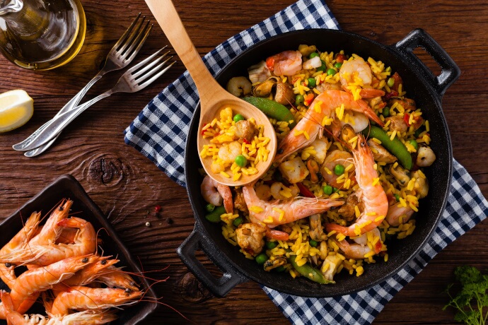 9 - Order paella for dinner