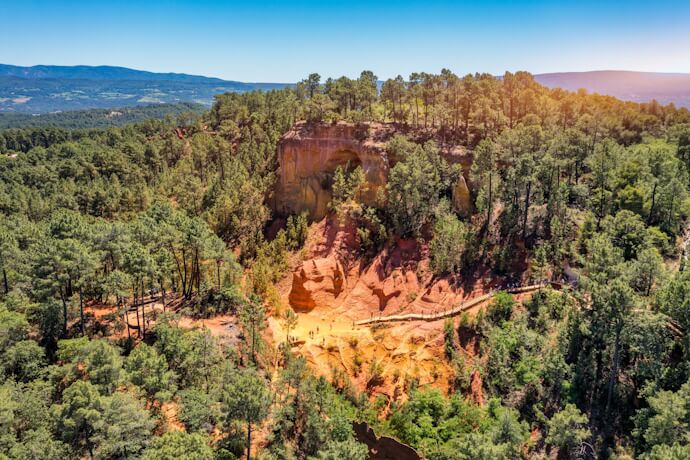 Ochre cliffs of the Colorado Provençal in Rustrel
