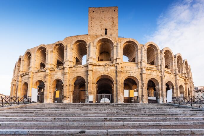 View of Roman Amphitheatre in Arles