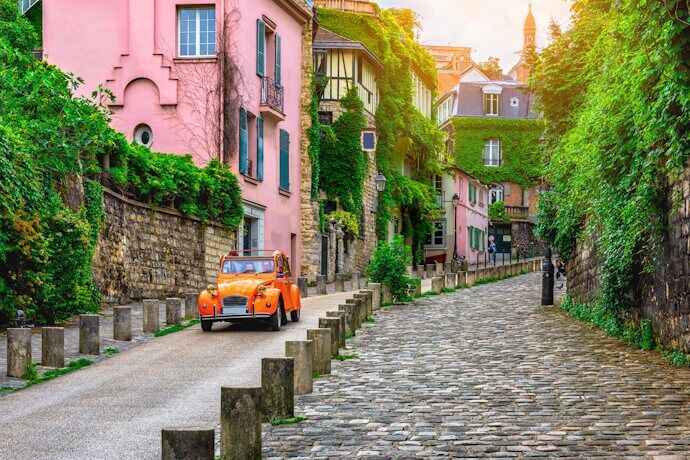 The enchanting Montmartre Quarter, in Paris