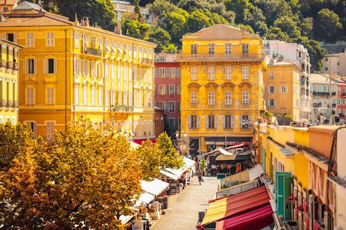 Cours Saleya flower market in Nice