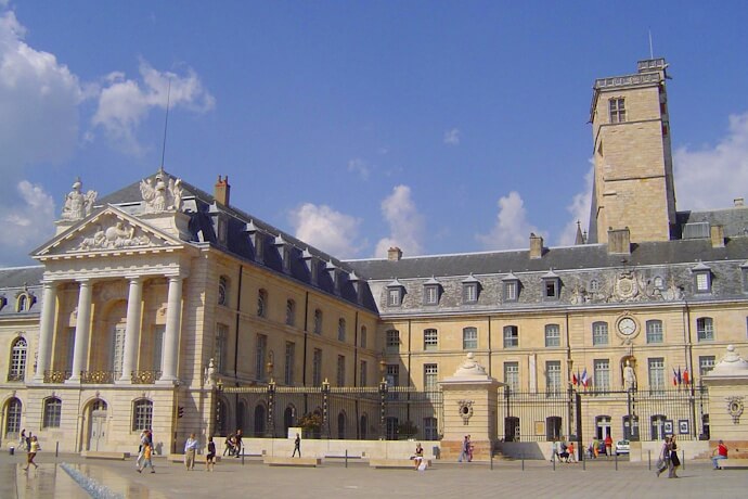 Palais des Ducs de Bourgogne in Dijon, France, on a sunny day