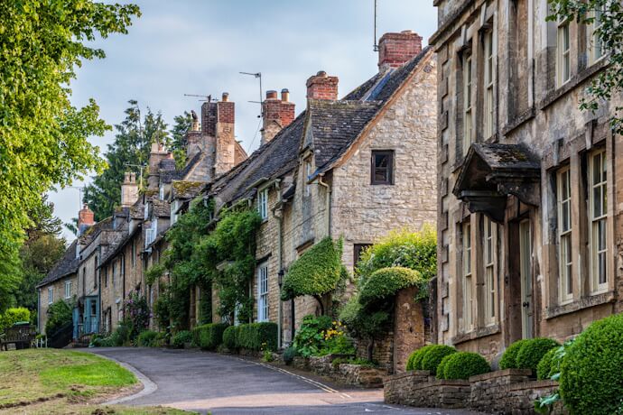 Traditional stone cottages in the Cotswolds, England