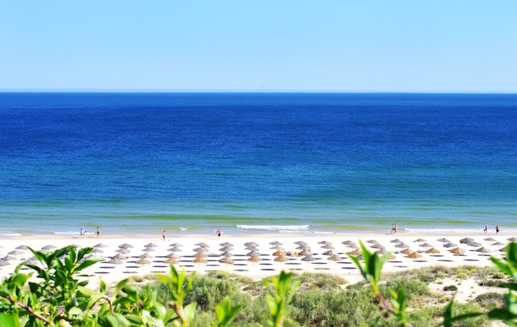 Beautiful beach in summer, Algarve, Portugal
