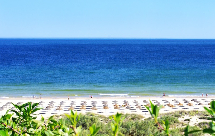 Beautiful beach in summer, Algarve, Portugal