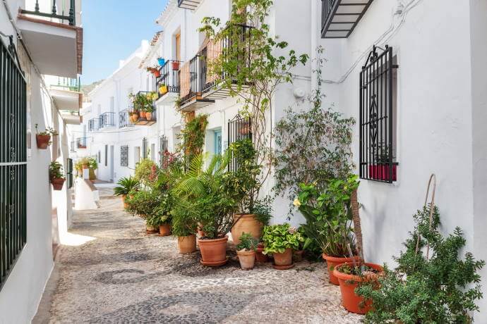 Picturesque street in Frigilliana