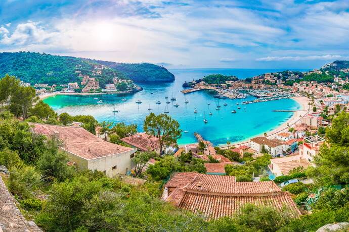 Panoramic view of Porte de Soller, Palma Mallorca