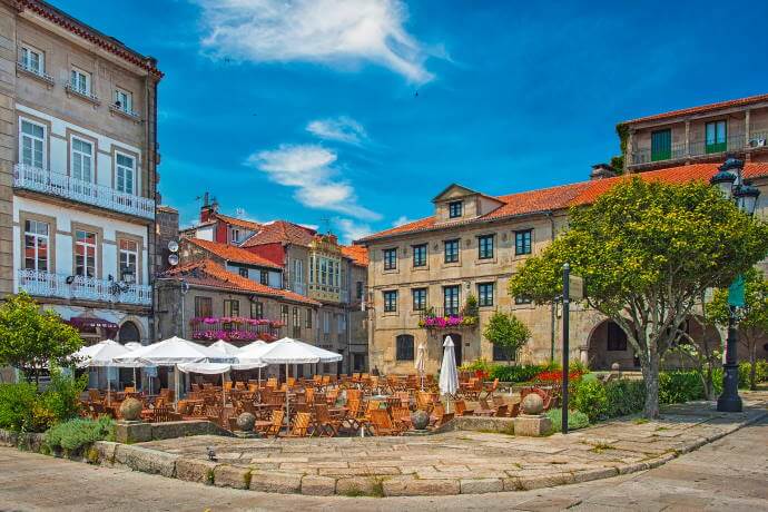 Cafe in the old town of Pontevedra