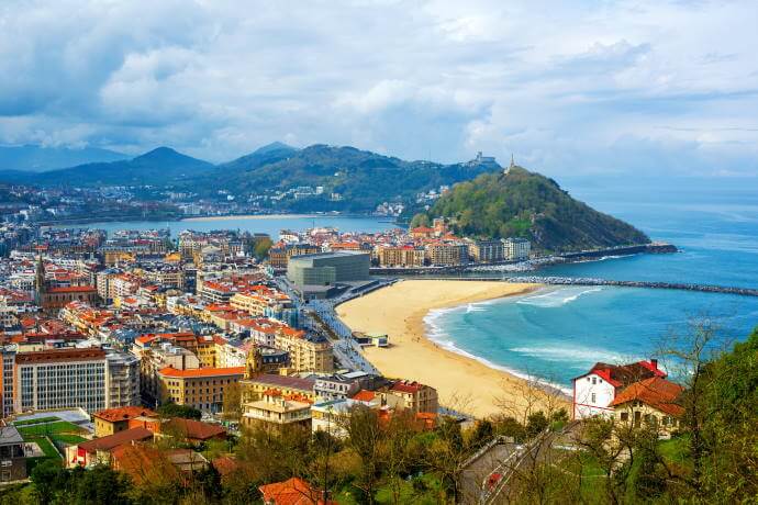 View of the La Concha Bay, San Sebastian