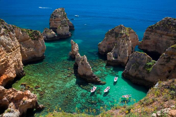 Rocks on the coast of Lagos, Algarve