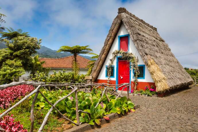 Traditional rural house in Santana Madeira