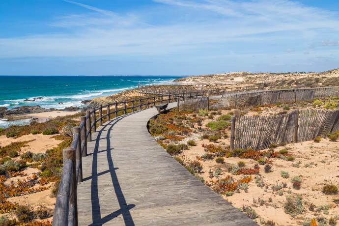 Wood passage in a beach near Vila Nova de Milfontes, Alentejo