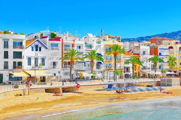 Beach view in Sitges