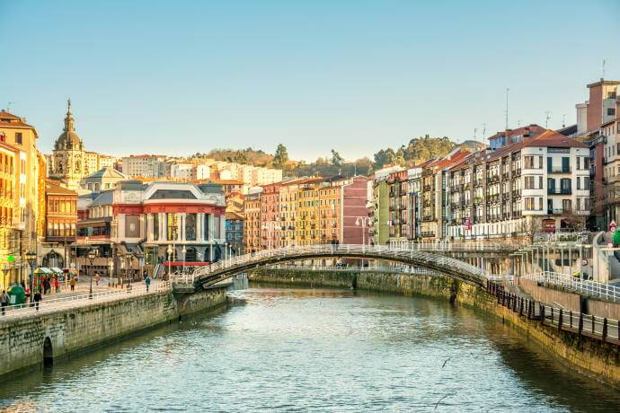 Bilbao old town view