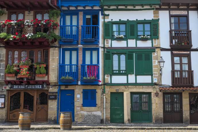 Colorful houses at Hondarribia