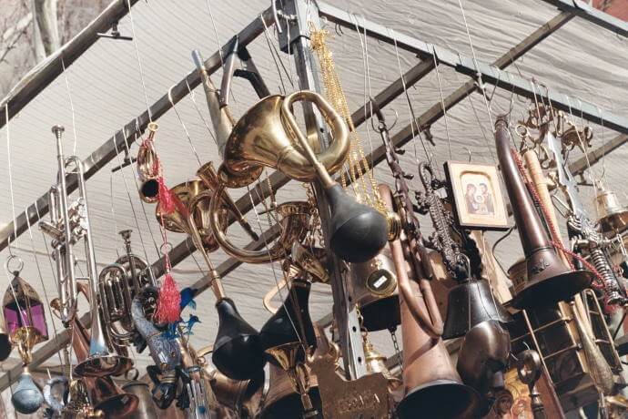 Antiques in the El Rastro Market