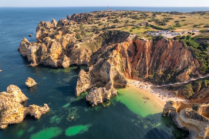 Discovering the Algarve's dramatic coastline from the sea.