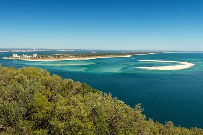 Taking in the views across the Sado Estuary.
