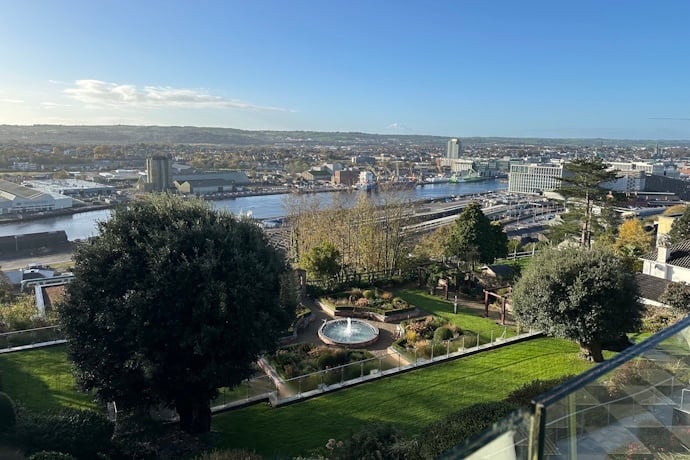 Aerial view of Cork city.