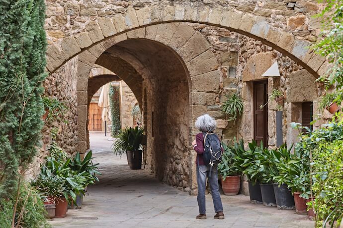 Stone archway in Begur