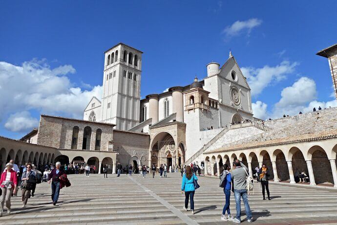The Basilica of Saint Francis in Assisi, Italy, a UNESCO World Heritage Site