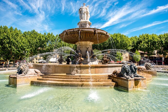 Fontaine de la Rotonde in Aix-en-Provence, France.