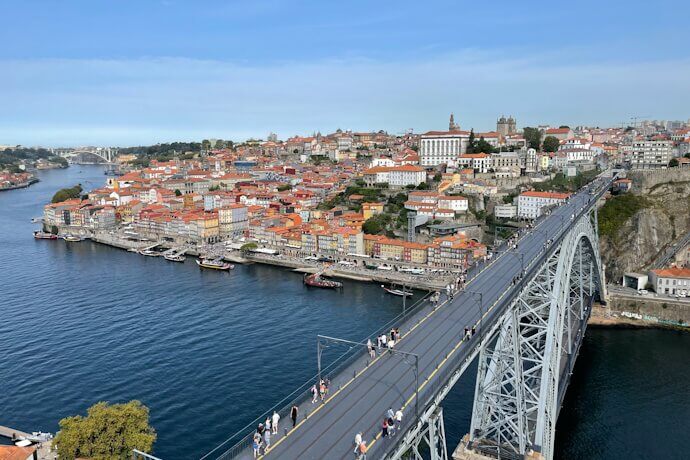 Porto’s Ribeira and Dom Luís I Bridge over the Douro River, Portugal