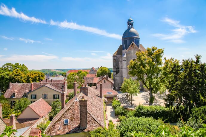 Historic skyline of Provins, France, with medieval architecture