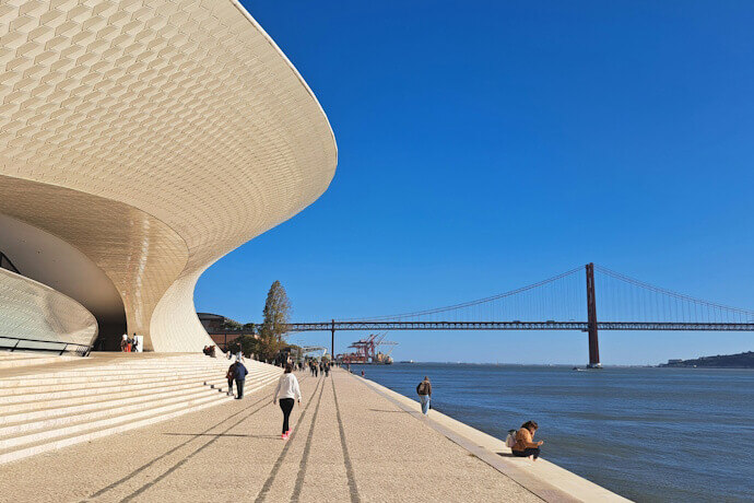 Lisbon waterfront with MAAT architecture