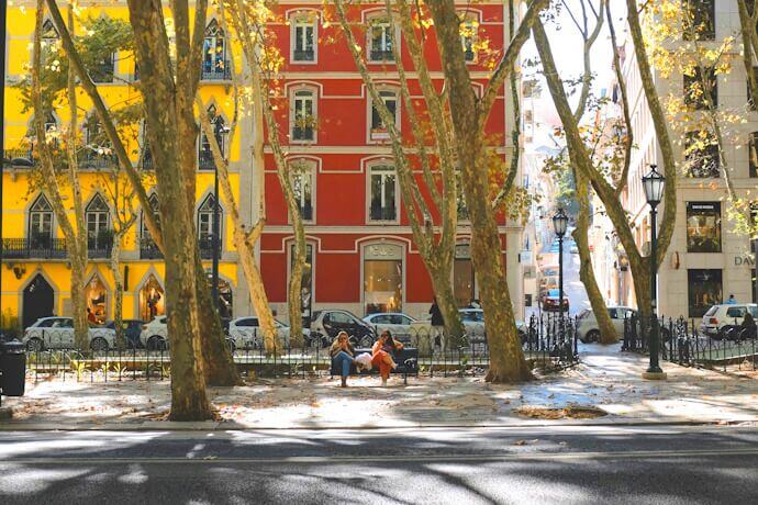 Charming Avenida da Liberdade with trees
