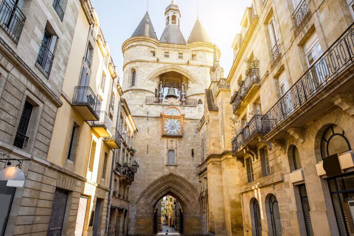 The Grosse Cloche, a historic bell tower in Bordeaux, France