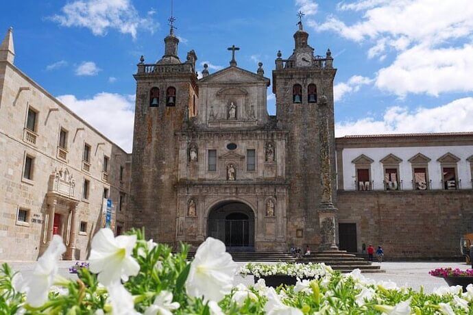 Stone church in the town of Viseu, Portugal