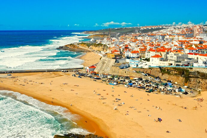 Beach at Ericeira town