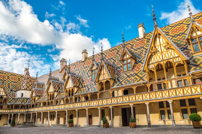 Courtyard of Hotel Dieu, Beaune
