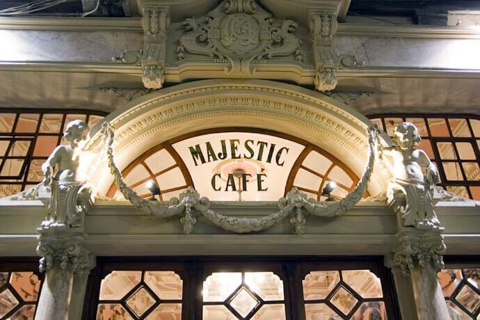 Facade of Majestic Café