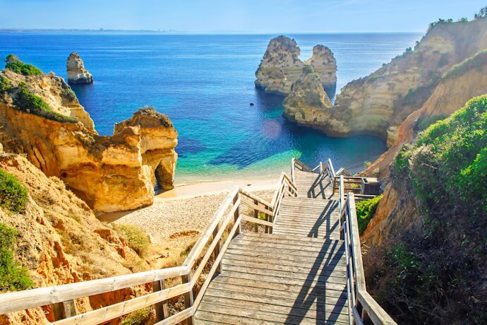 Stunning coastal views and hidden beaches in southern Portugal.