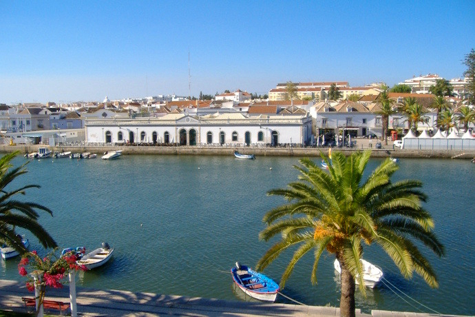 Tavira landscape, with the Gilão River, Algarve, Portugal