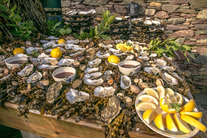 Fresh oysters and local seafood served along the Wild Atlantic coast, reflecting Galway’s celebrated culinary traditions.