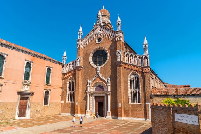 Madonna dell'Orto Church with Gothic facade in Cannaregio, Venice