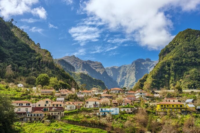 Mountain village nestled between Madeira’s dramatic green peaks